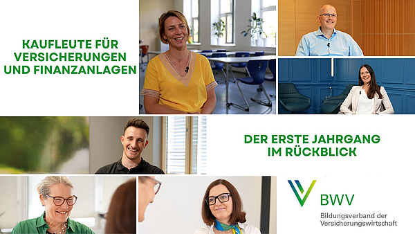 Film ab für die ersten frisch gebackenen Kaufleute für Versicherungen und Finanzanlagen