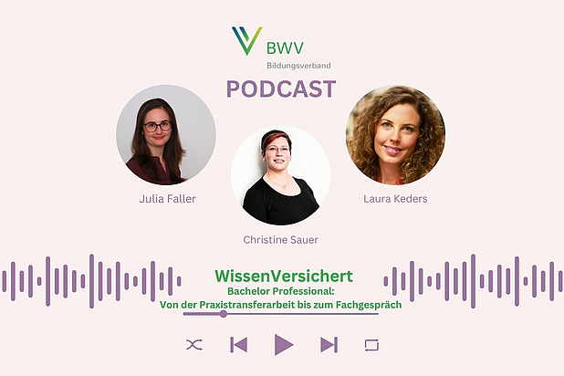WissenVersichert – Der Podcast für Bildung in der Versicherungsbranche Folge 8: Bachelor Professional: Von der Praxistransferarbeit bis zum Fachgespräch